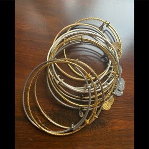 Alex and Ani set of 12 bracelets